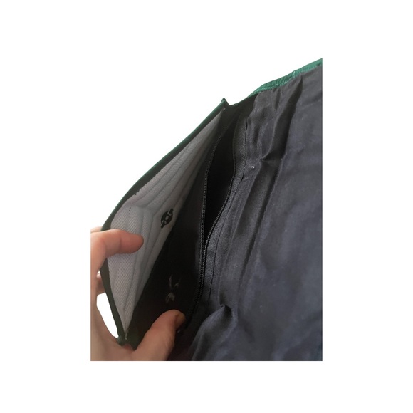 Handcrafted Banjara Embroidered Clutch with Mirrors & Beads - Green - Picture 2 of 5